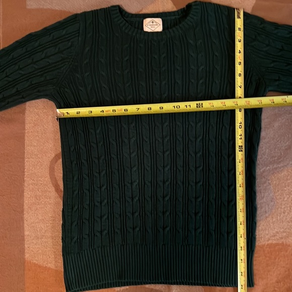 EUC Evergreen St. John's Bay Crew Neck Cable-Knit Pullover Sweater, M - Picture 12 of 13